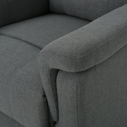 Glider Recliner With Swivel, Manual Reclining Chair - Charcoal