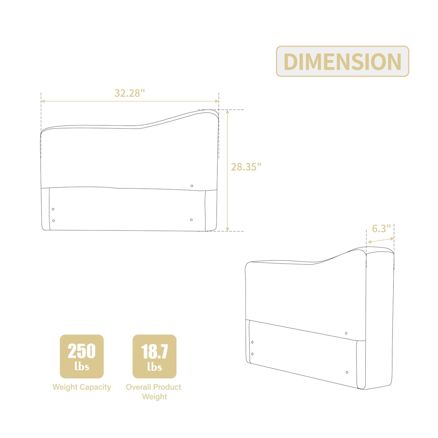 Modular Sofa Single Armrest Backrest Module For Modular Sectional Sofa Couch Side Armrest - Beige