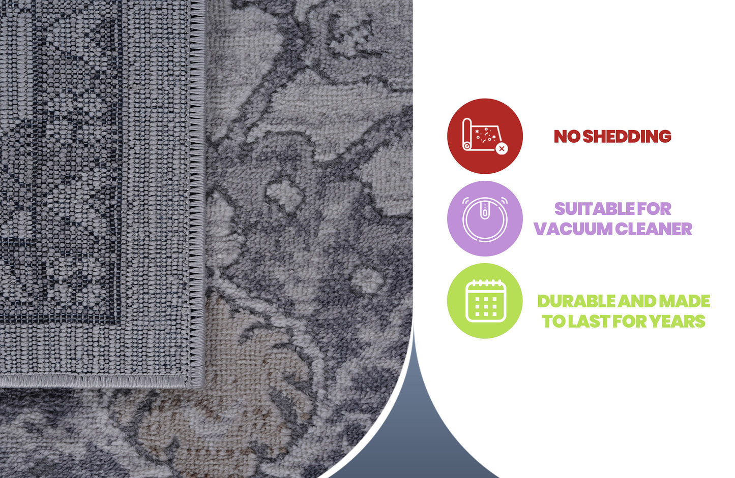 Marfi - 8' X 10' Oriental Area Rug - Gray / Silver
