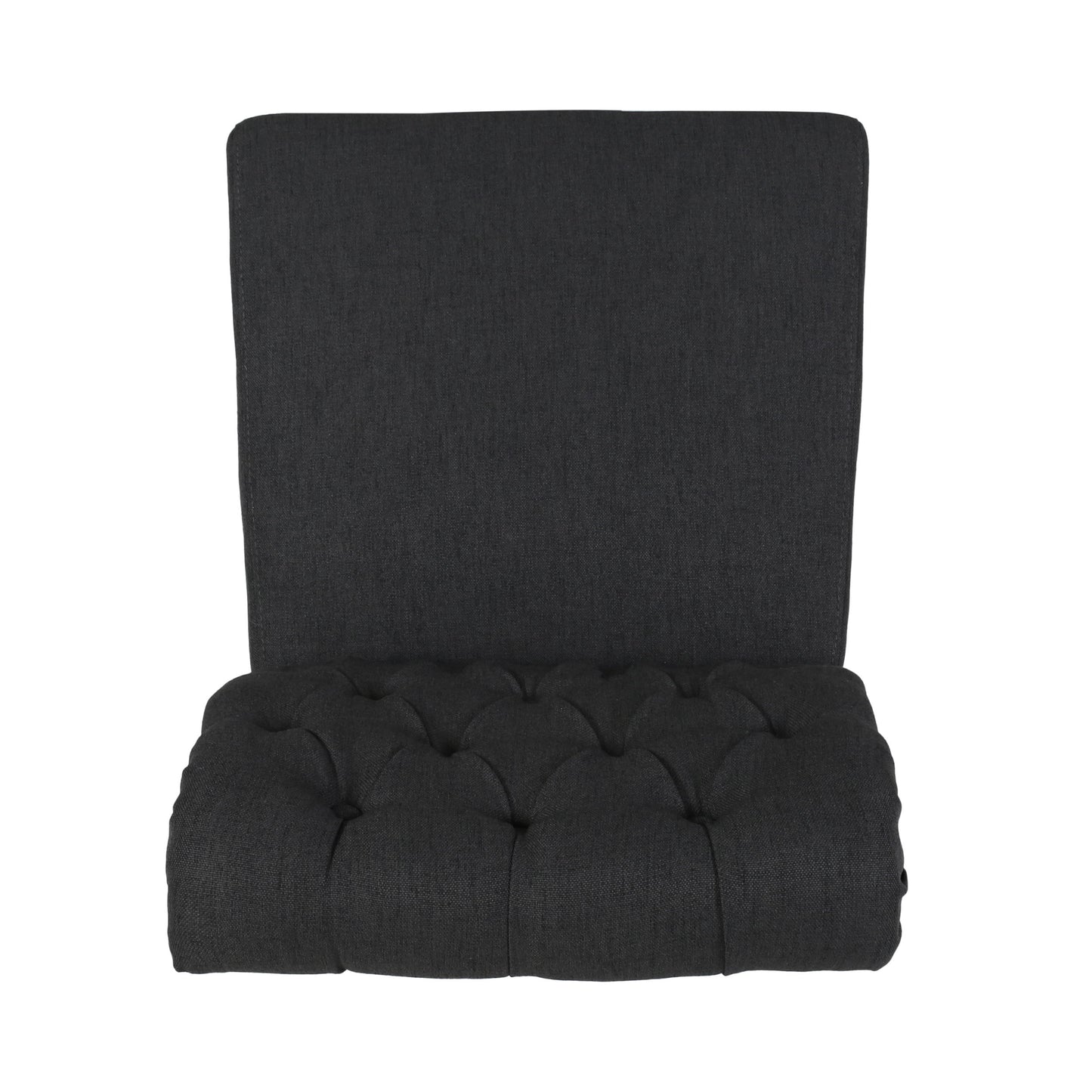 Broxton - Tuft Dining Rolltop Chairs With Button Tufted Backrest (Set of 2) - Dark Gray
