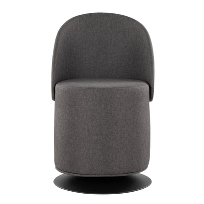 Finch - Contemporary Swivel Chair - Black / Charcoal