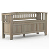 Acadian - Entryway Storage Bench - Distressed Gray