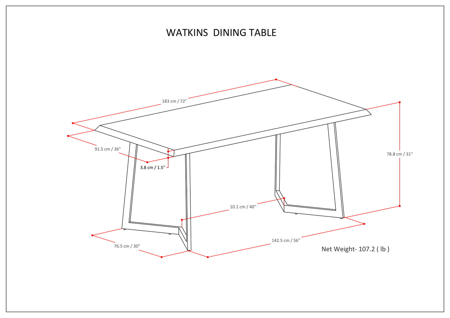 Watkins - Dining Table - Dark Brown