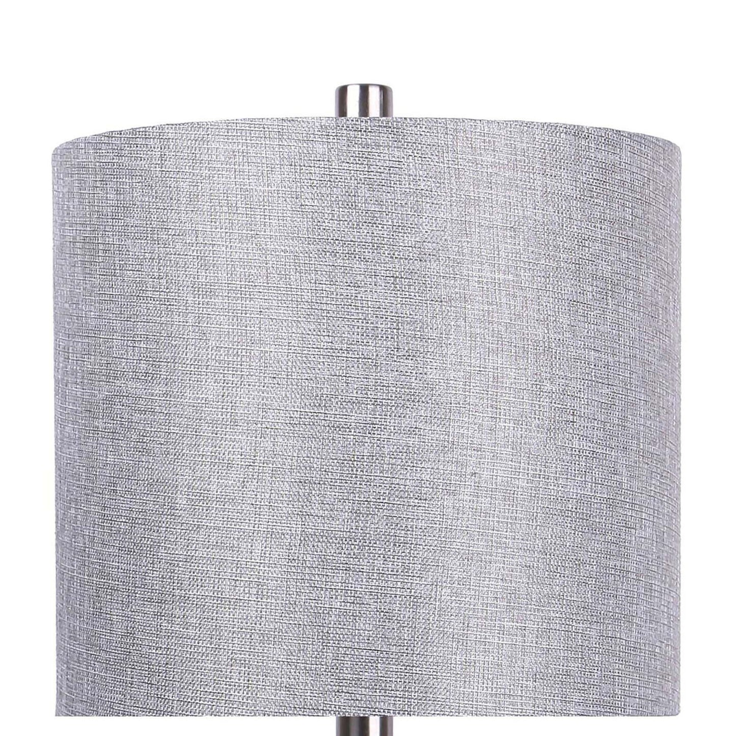 Gemma - Contemporary Table Lamp (Set of 2) - Nickel / Gray