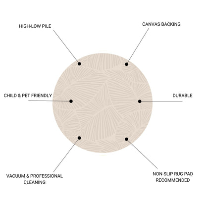 Curve - Round Rug - Beige