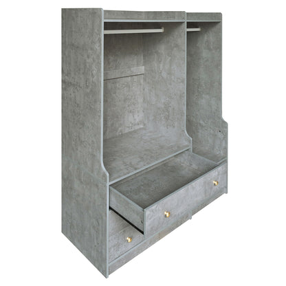Open Wardrobe Storage For Bedroom - Gray