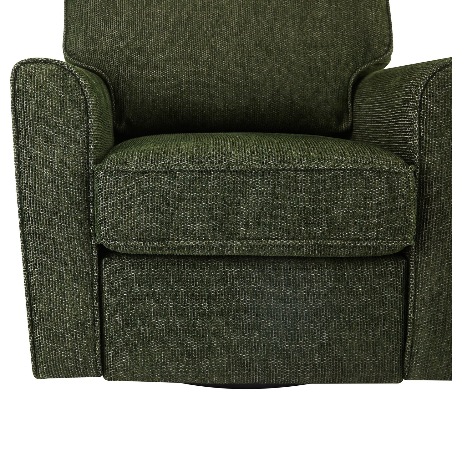 360ÔøΩÔøΩ Swivel Chair Accent Barrel Armchair With Side Pockets, Chenille Upholstery, Compact Size - Green