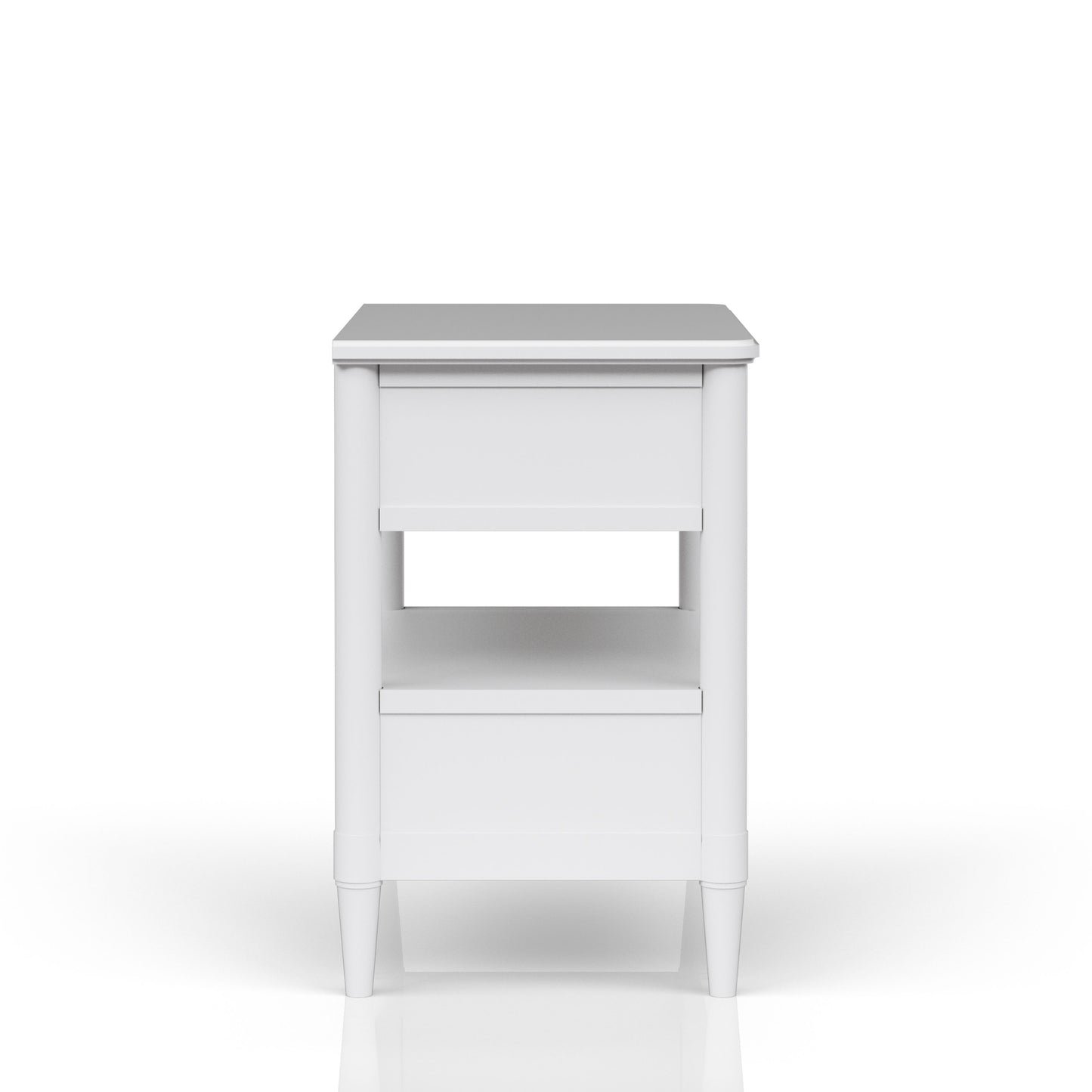 Open Nightstand With 2 Drawers - White