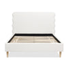 Stockholm - Queen Modern Wavy Headboard Platform Bed - Antique White
