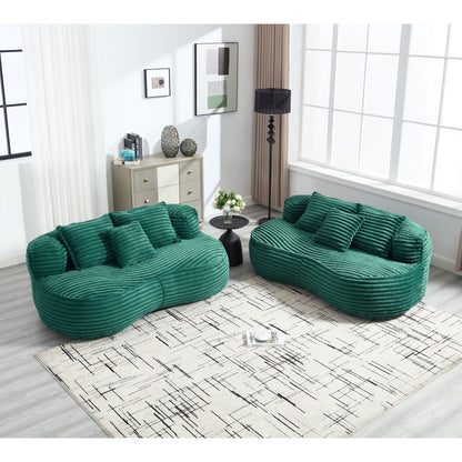 High Back Bean Bag Sofa Lounger For Adults And Kids, Indoor & Outdoor, Durable - Emerald