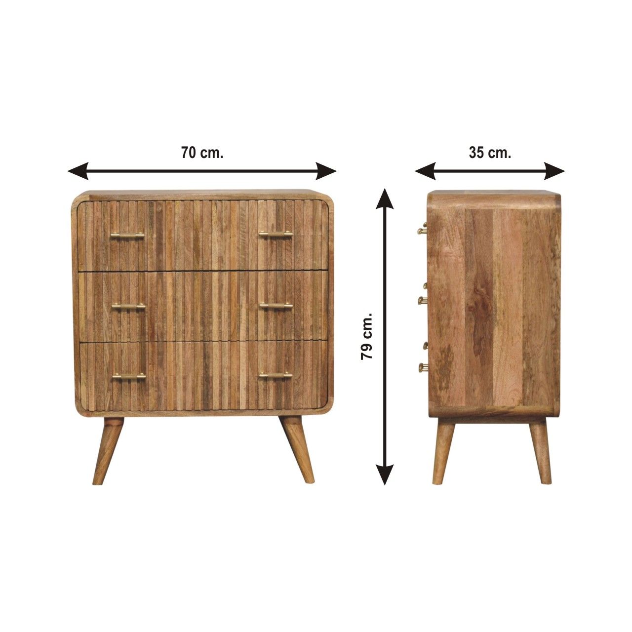 T Bar Ridged Chest - Brown