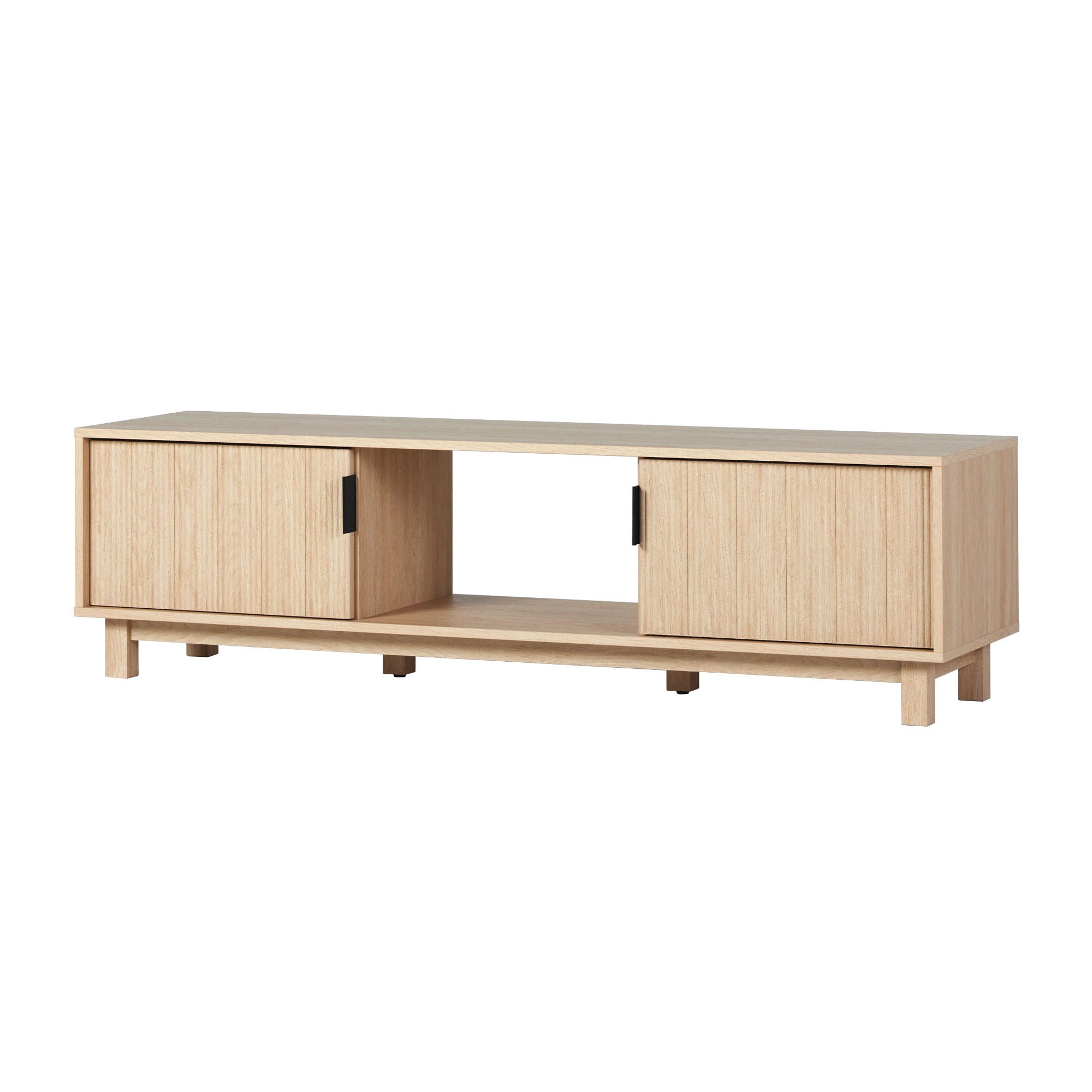 Modern Fluted Door Minimalist TV Stand For TVs Up To 65