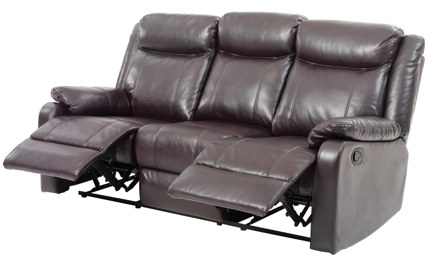 Double Reclining Sofa - Dark Brown