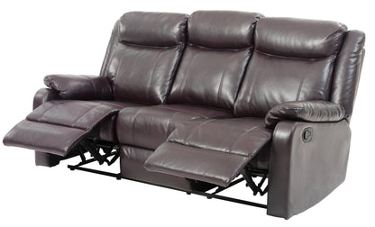 Double Reclining Sofa - Dark Brown