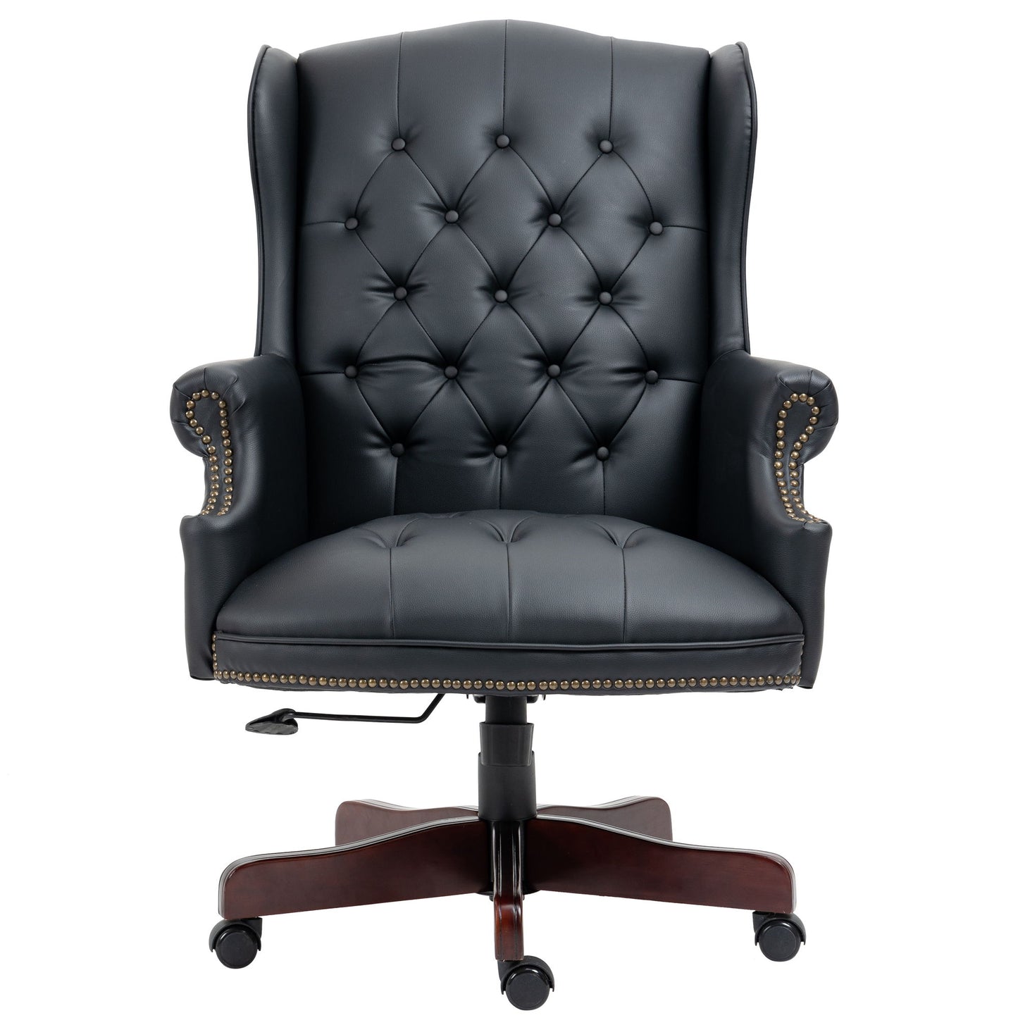Executive Office Chair, High Back Reclining Comfortable Desk Chair With Smooth Glide Caster Wheels - Black