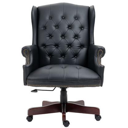 Executive Office Chair, High Back Reclining Comfortable Desk Chair With Smooth Glide Caster Wheels - Black