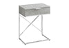Accent Side Table, Storage Drawer, Contemporary Stylish - Gray