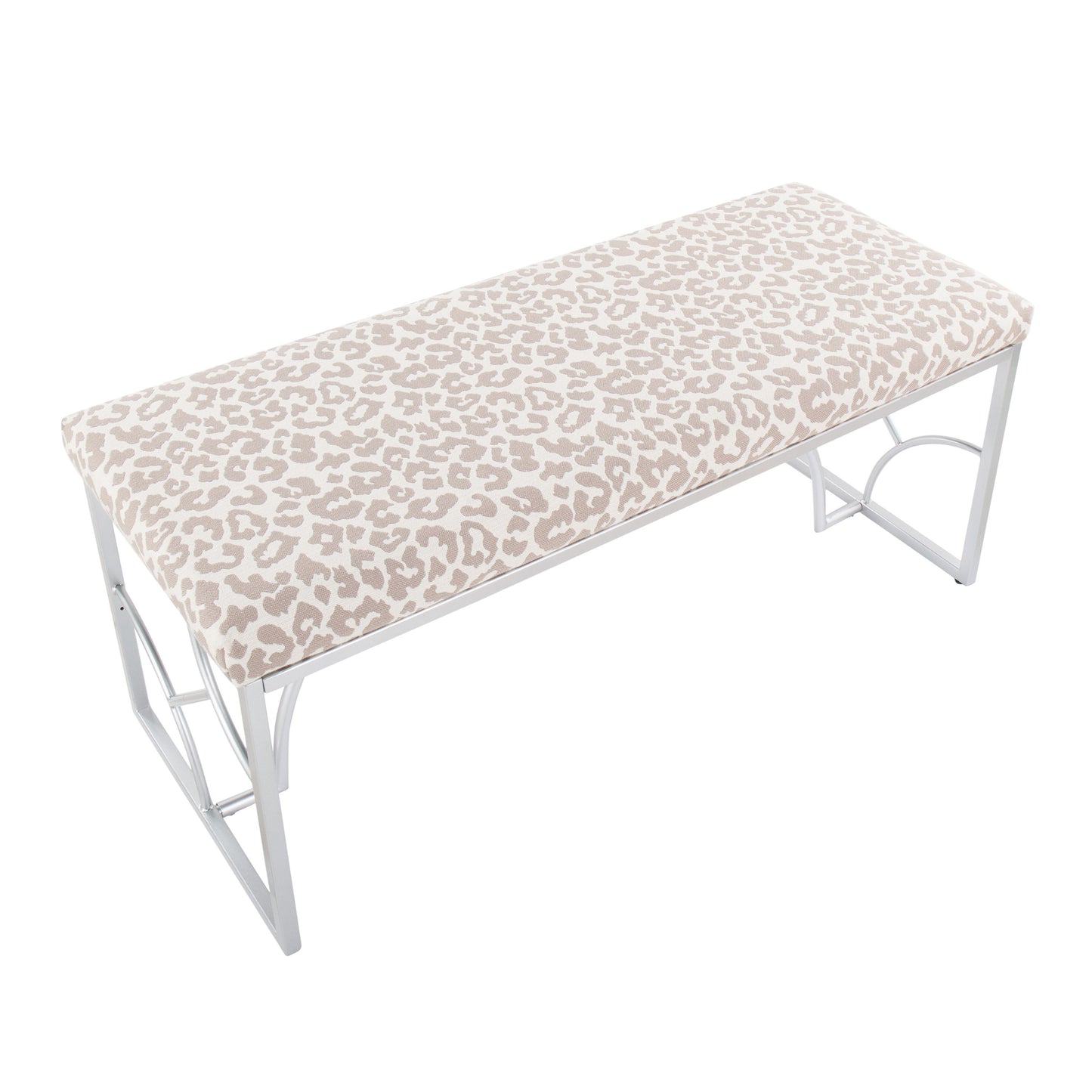 Constellation - Contemporary Bench - Silver / Gray Leopard