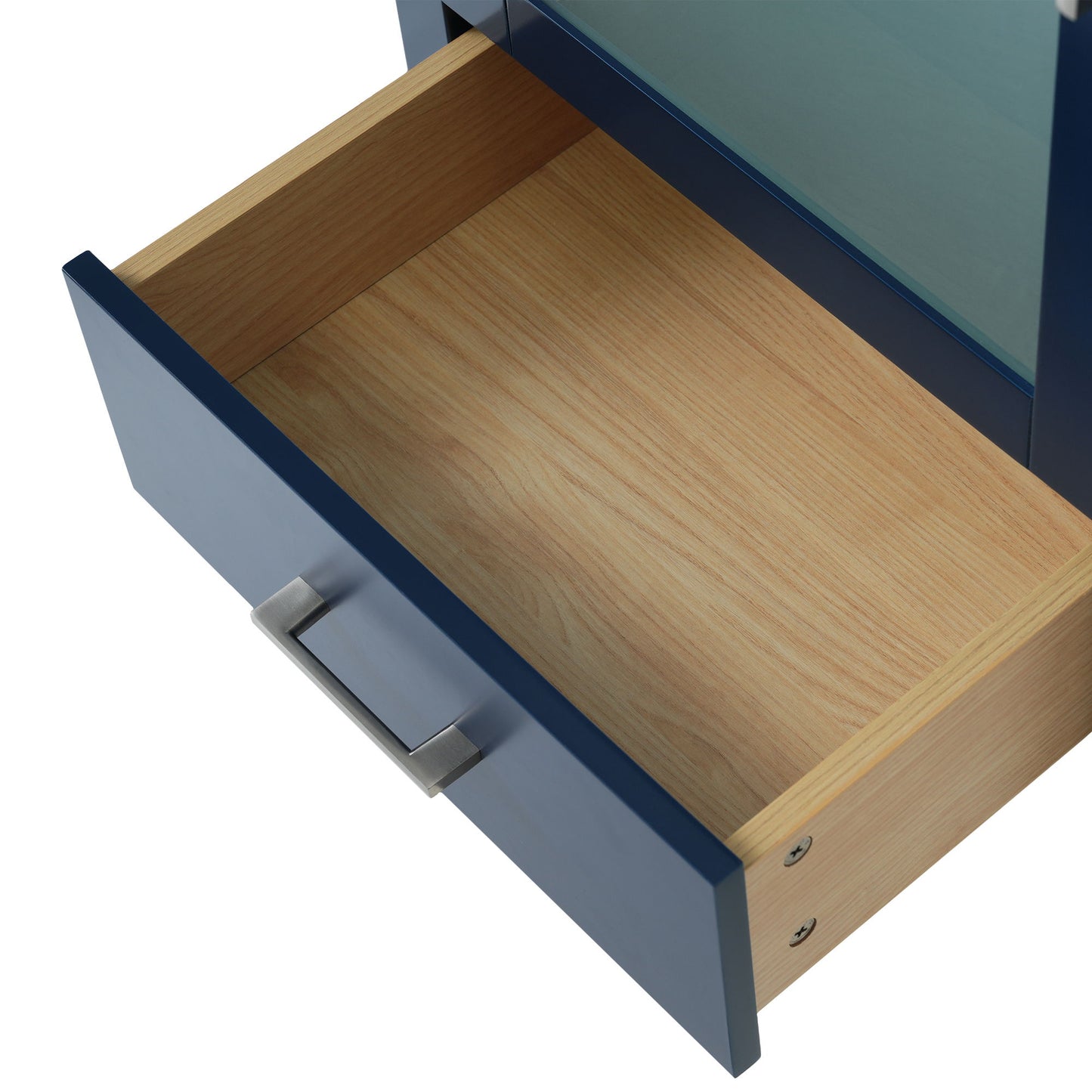 Bathroom Vanity With Ceramic Sink And Ample Storage, Ideal For Small Bathrooms - Blue