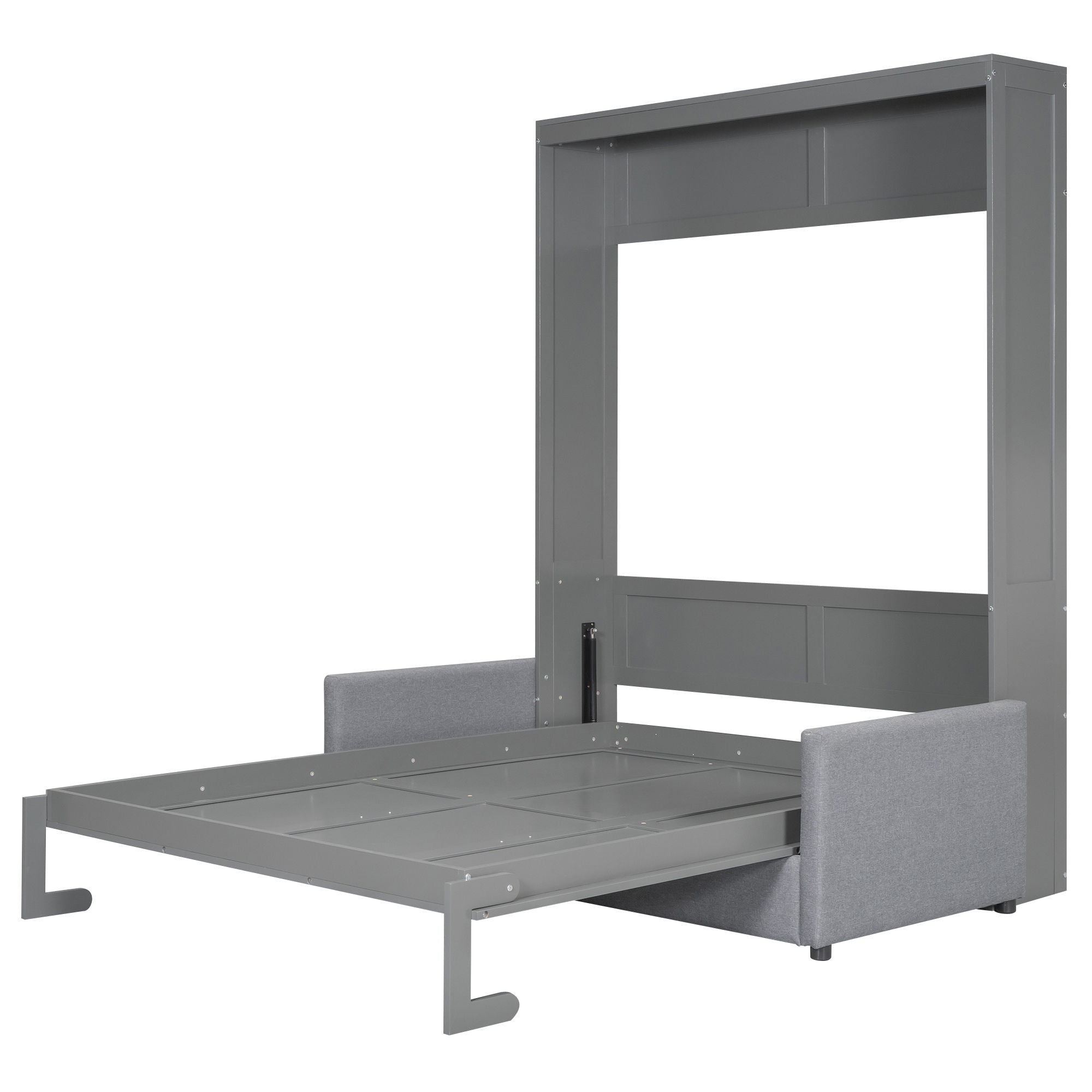 Queen Size Murphy Wall Bed With Cushion - Gray