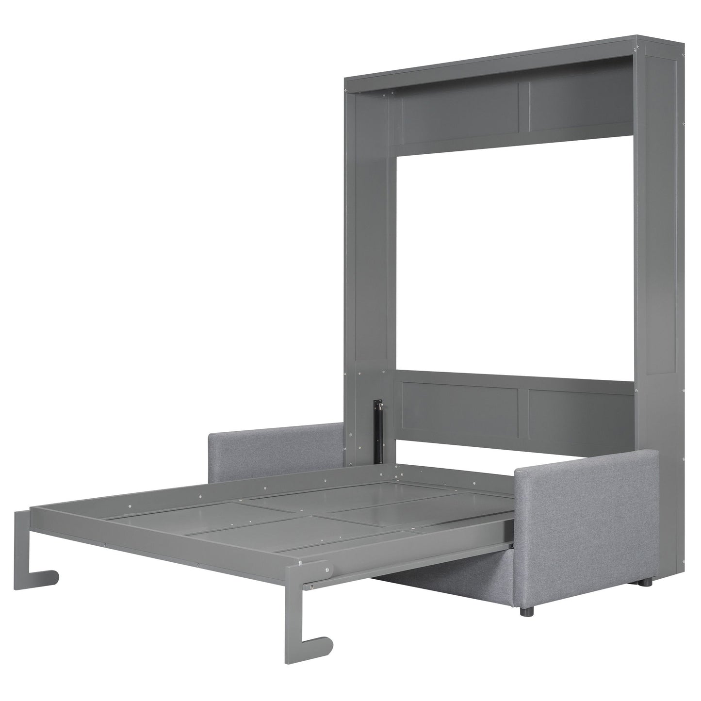 Queen Size Murphy Wall Bed With Cushion - Gray