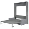 Queen Size Murphy Wall Bed With Cushion - Gray