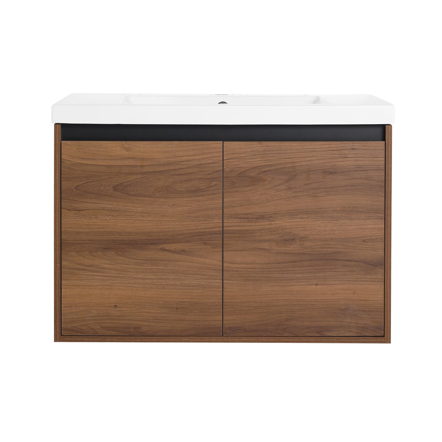 Bathroom Vanity With Resin Countertop Sink - Brown