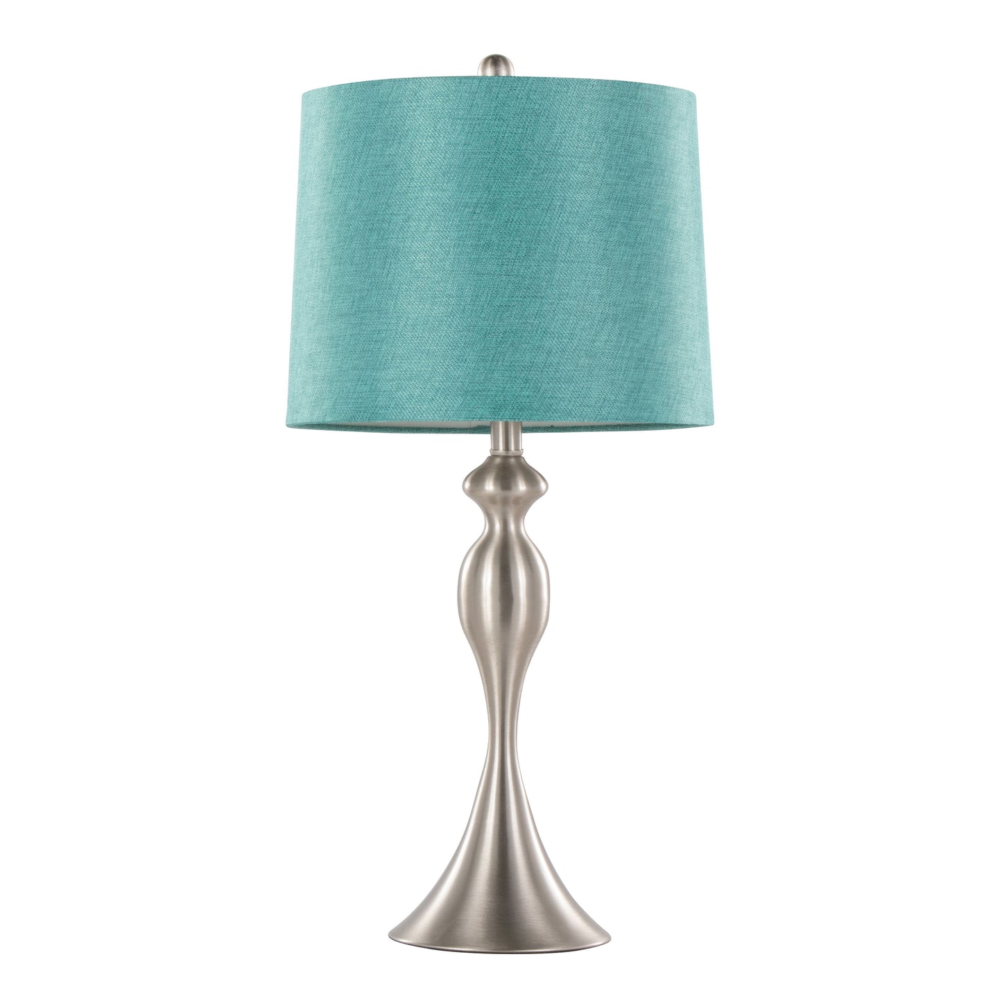 Ashland - Contemporary Table Lamp (Set of 2) - Nickel / Turquoise