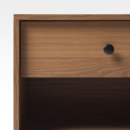 Mid-Century Modern Minimalist 1 Drawer Nightstand - Mocha