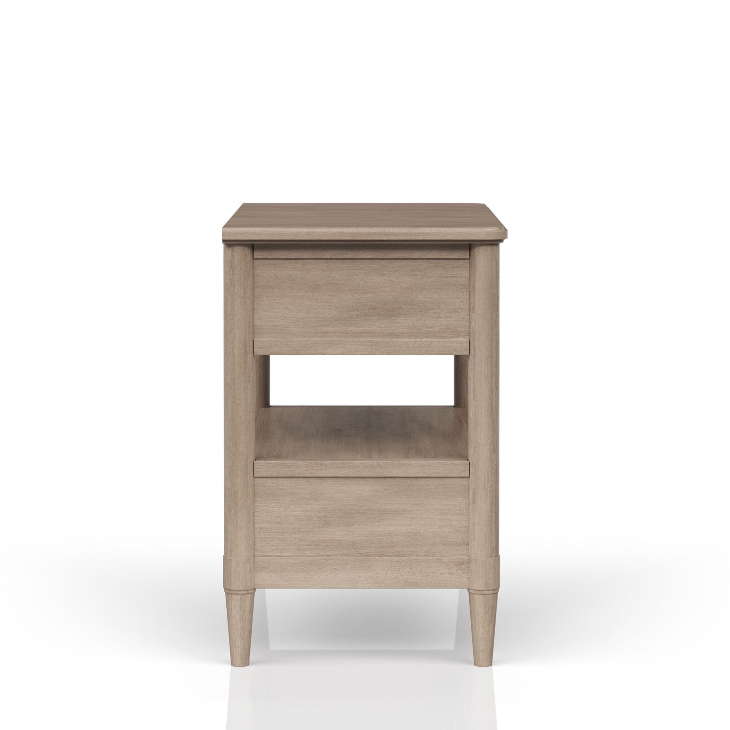 Open Nightstand With 2 Drawers - Sand