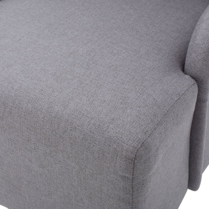 Alight - Upholstered Dining Chair With High Back And Birch Wood Legs - Light Gray