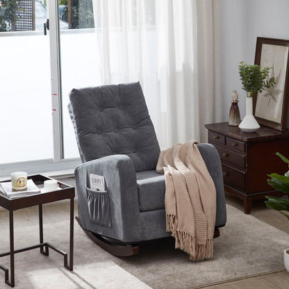 Single Sofa Reclining Japanese Chair Lazy Sofa Tatami Balcony Adjustable Chair - Antique Gray