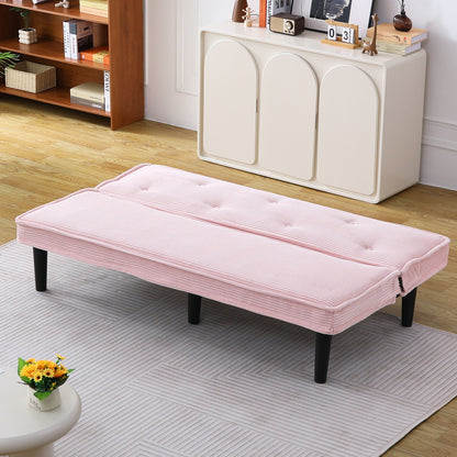 Modern Sofa Bed - Black / Beige / Pink