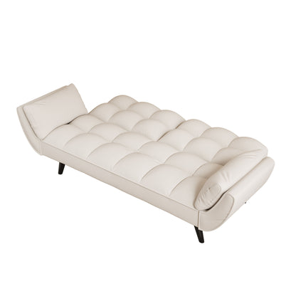 Sofa Soft Two Armrests Throw Pillow Pillow Comfortable Fit Apartment Bedroom Small Space - Beige
