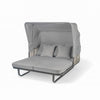 Outdoor Patio Daybed Rattan Daybed Outdoor Sunbed With Detachable Pillows For Patio, Backyard, Pool - Gray