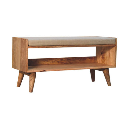 Nordic Style Storage Bench - Oak