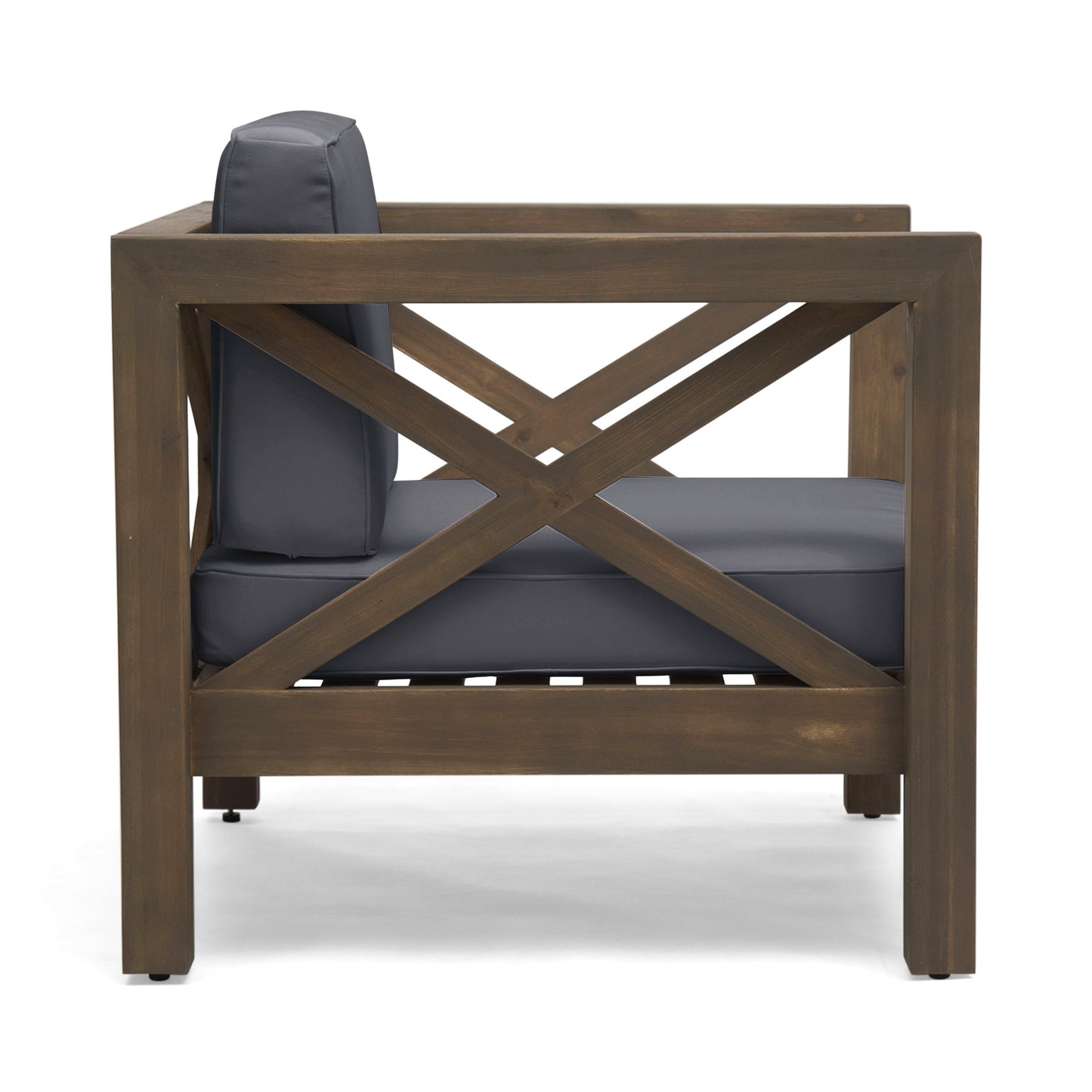 Brava - Modern Club Chair With Water Resistant Cushions - Gray