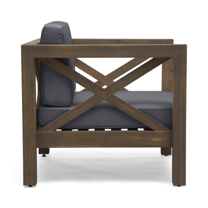 Brava - Modern Club Chair With Water Resistant Cushions - Gray