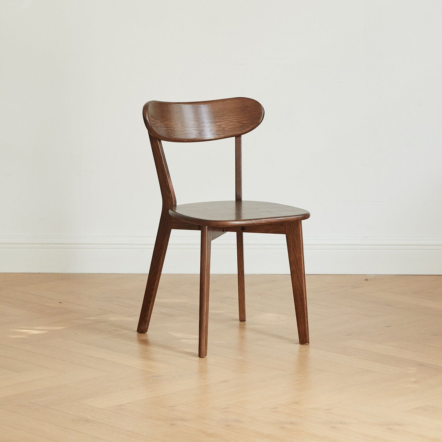 Simple Dining Chair, Solid Chair Table For Living Room Chair - Dark Natural