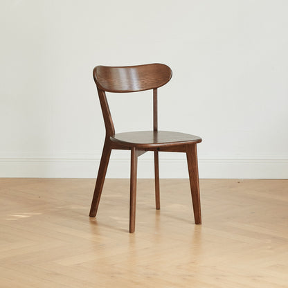Simple Dining Chair, Solid Chair Table For Living Room Chair - Dark Natural