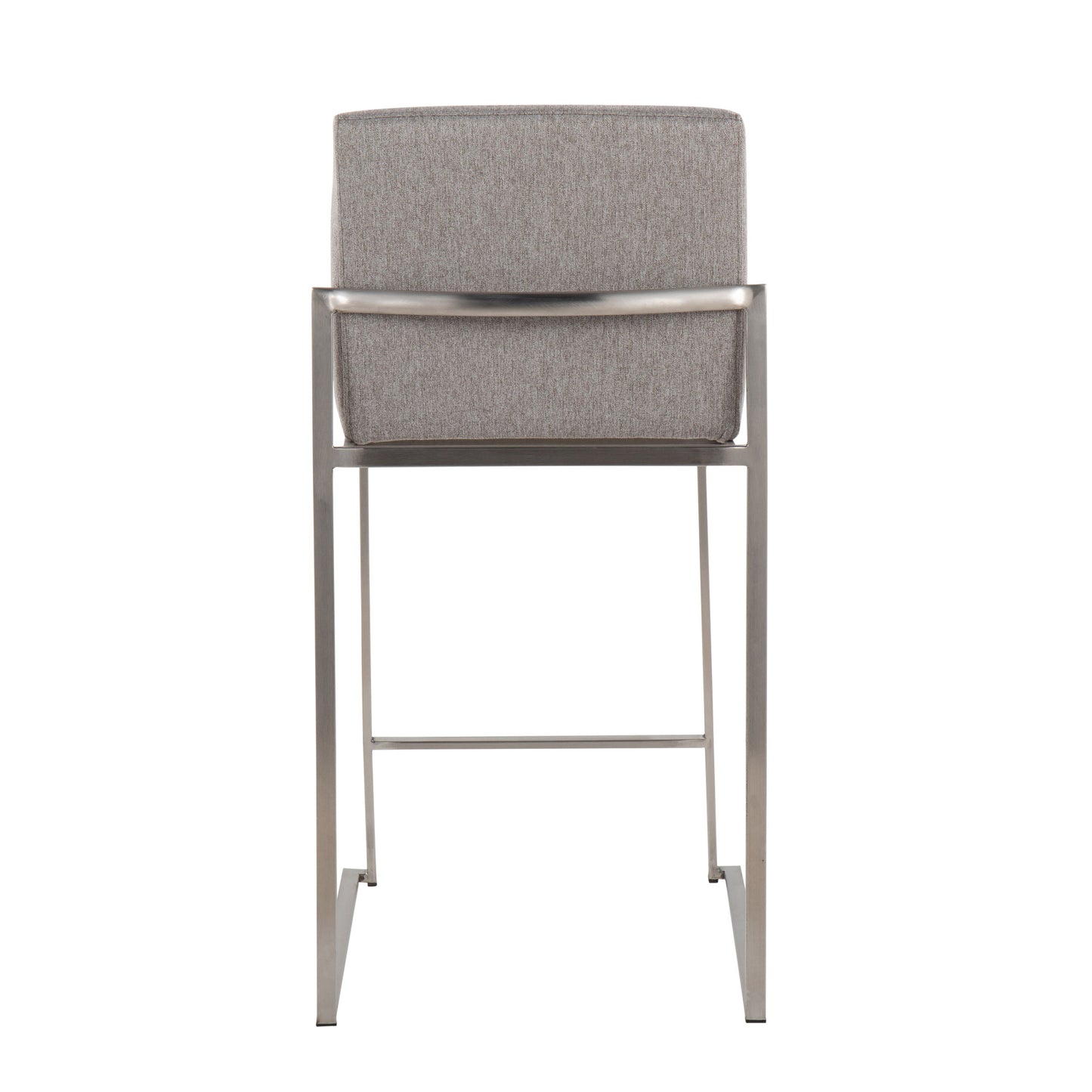 Fuji - Contemporary High Back Counter Stool (Set of 3) - Gray