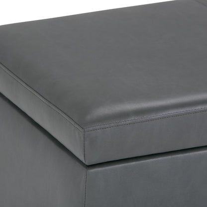 Avalon - Storage Ottoman Bench - Stone Gray