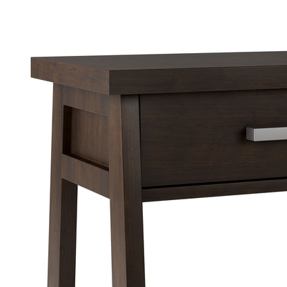 Sawhorse - Bedside Table - Dark Chestnut Brown