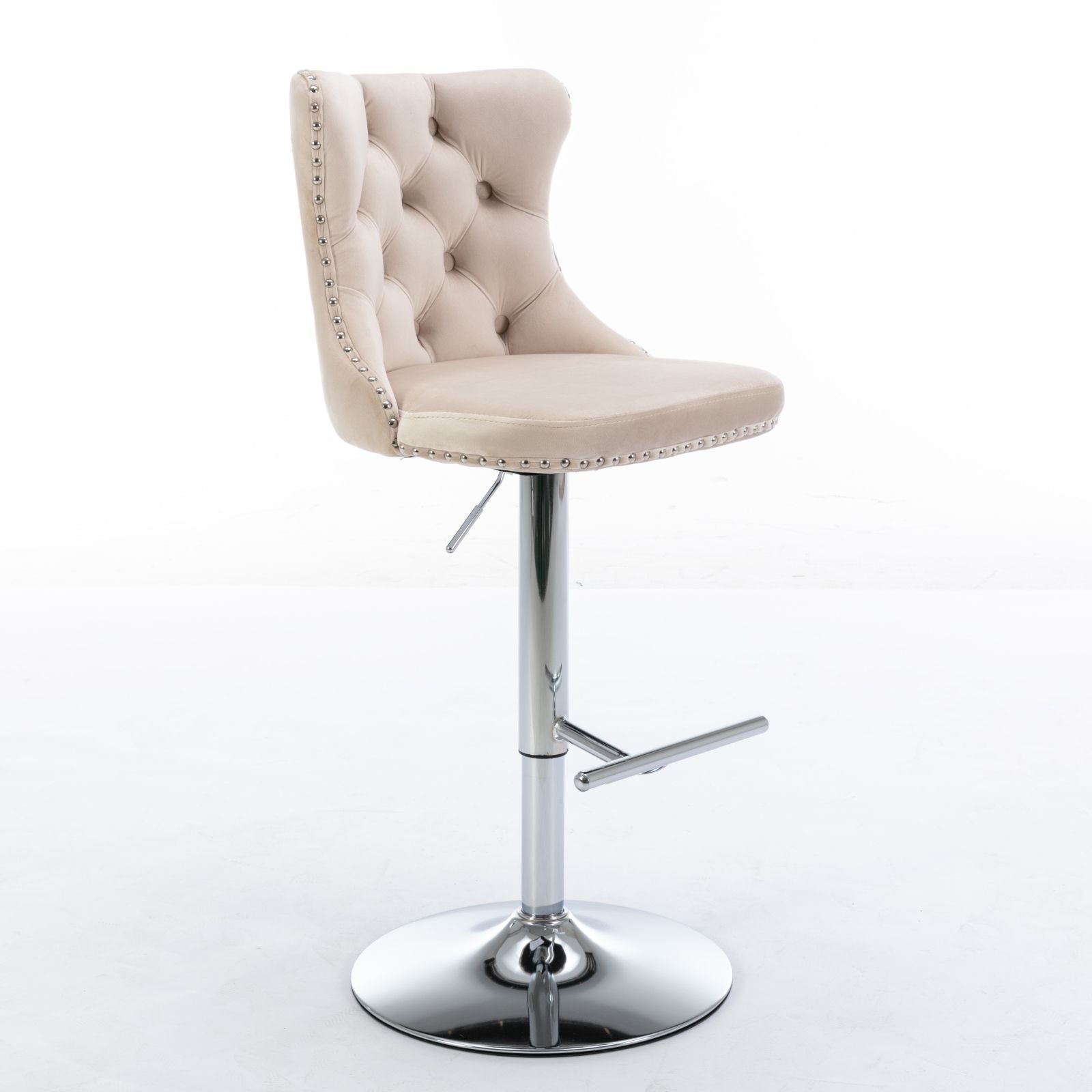 Swivel Velvet Barstools Adjusatble Seat Height From 25-33