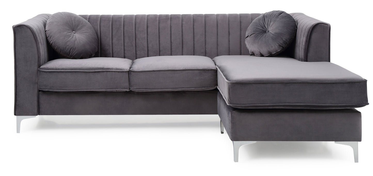 Delray - Sofa Chaise - Gray
