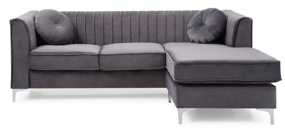 Delray - Sofa Chaise - Gray