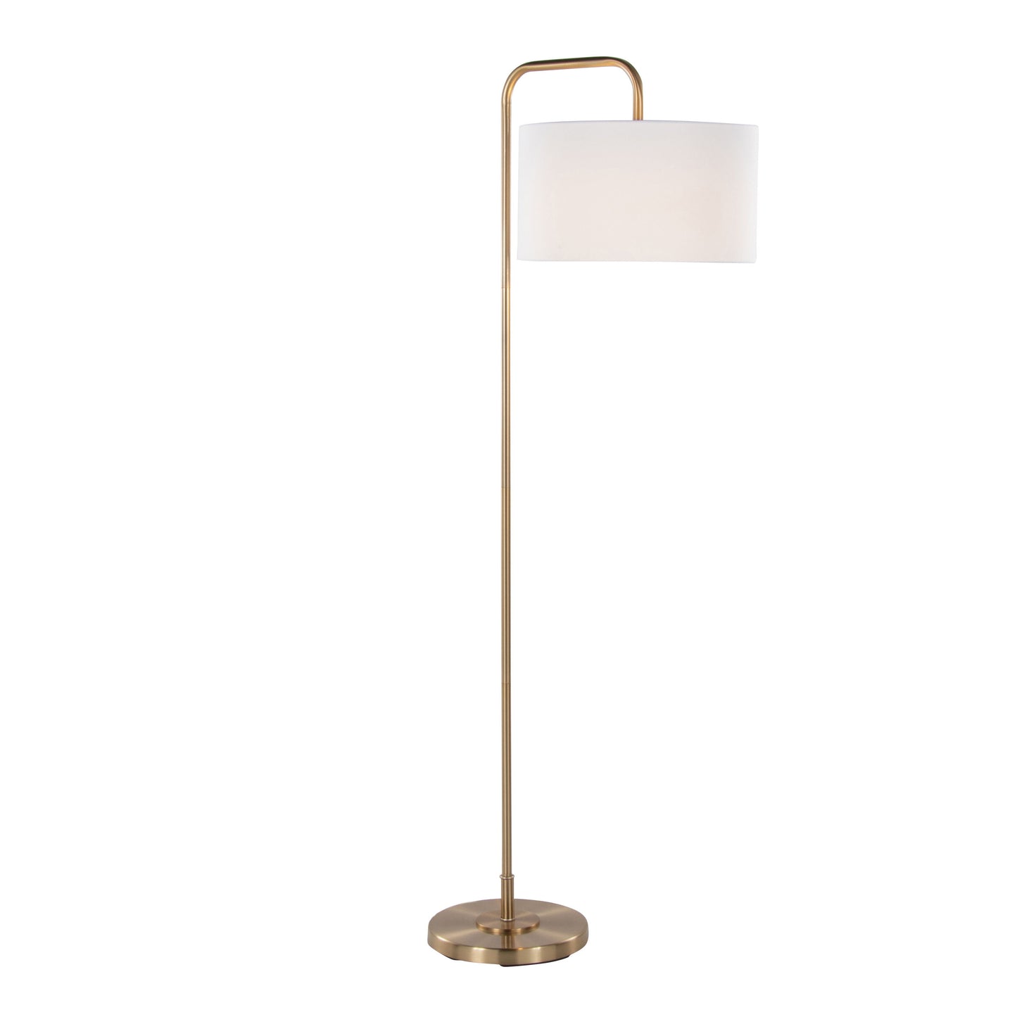 Puck - Contemporary Floor Lamp - Gold / White