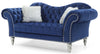 Elegant Traditional Loveseat For Two - Blue