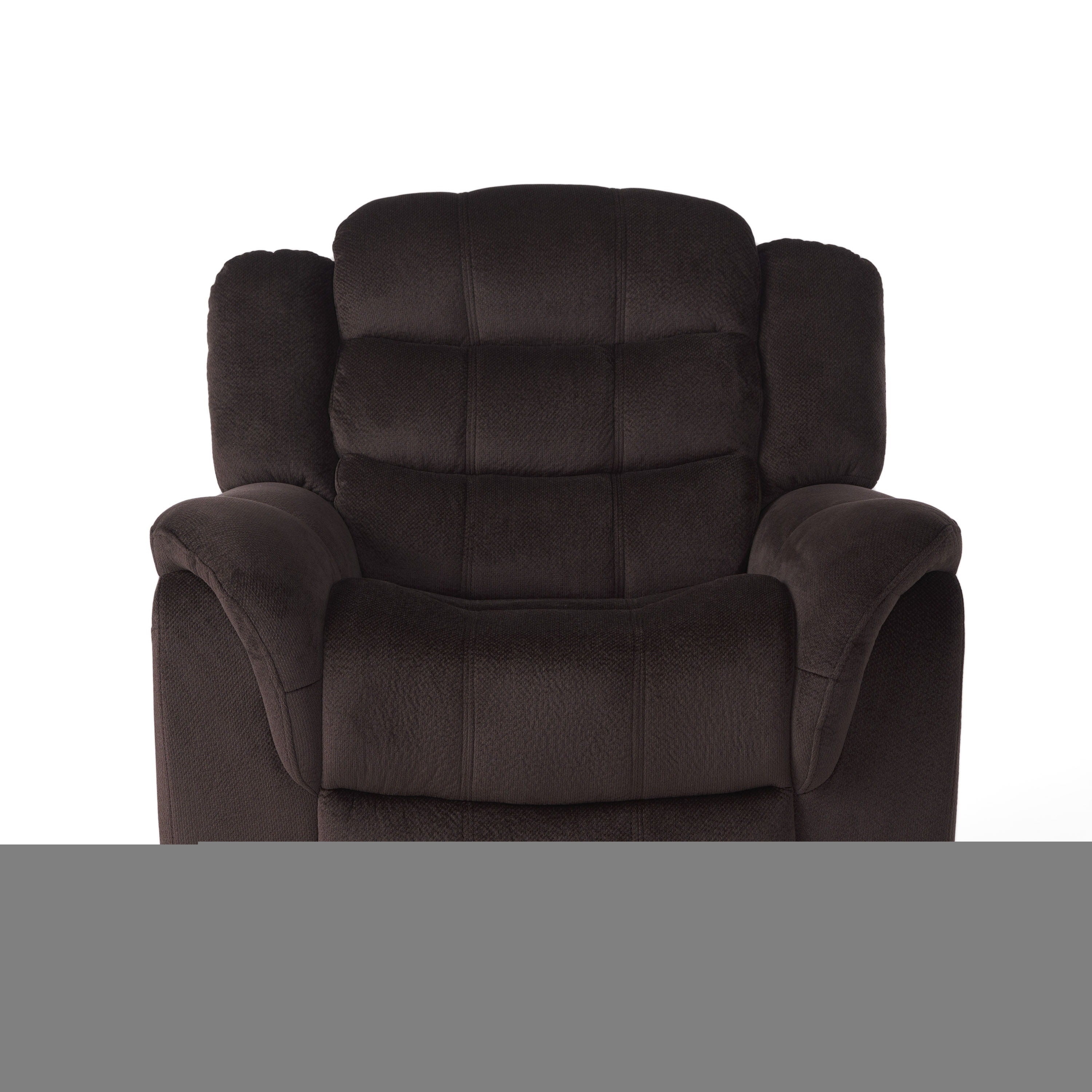 Classic Design, Plush, Glider Recliner - Brown