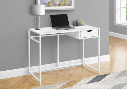 Computer Desk For Home Office, Laptop, Storage Drawer - White